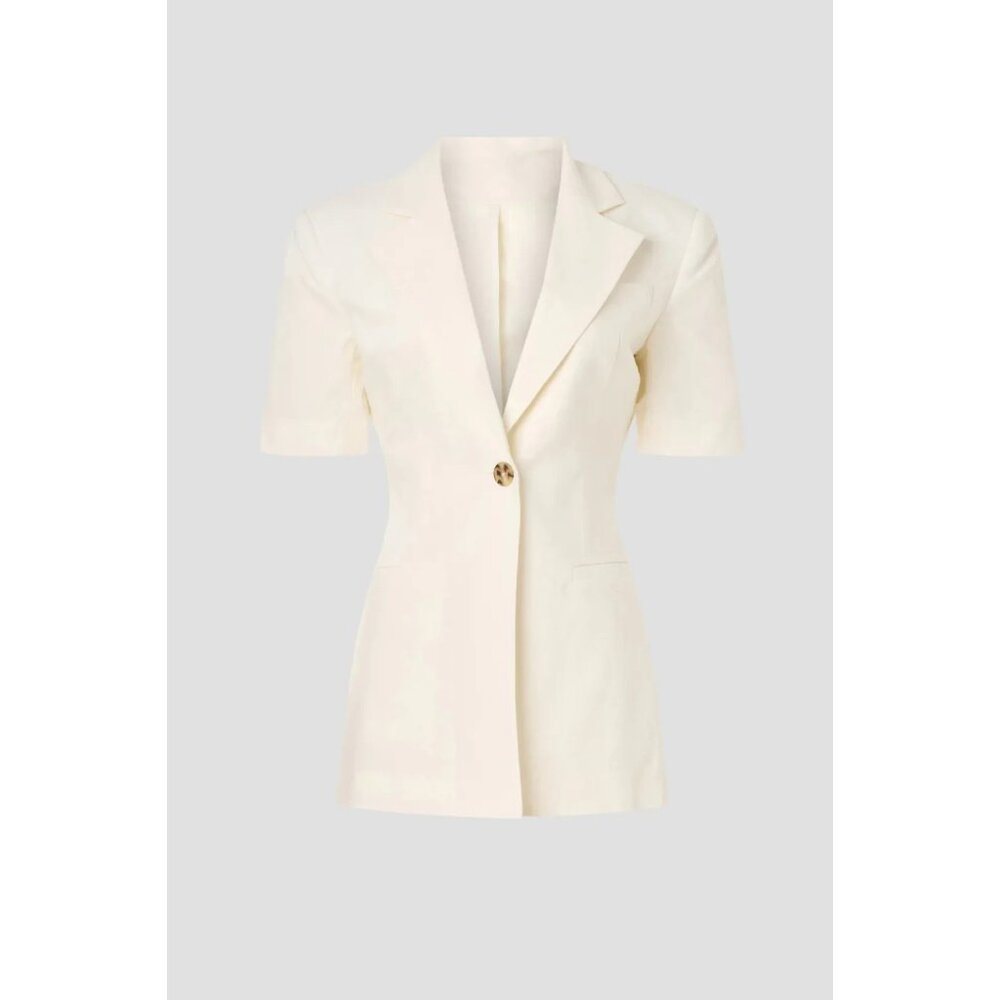 Eudon Choi Linen Short Sleeve White Blazer – Women’s Size 8 - Picture 4 of 16